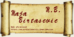 Maja Birtašević vizit kartica